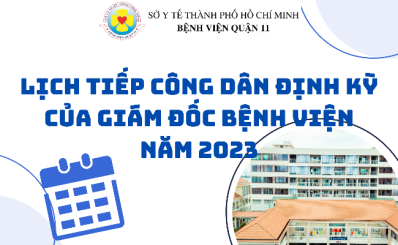 Lịch tiếp công dân định kỳ của Giám đốc bệnh viện năm 2023